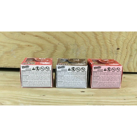 M & M Scented Candles Glass Lot of 3 Cinnamon Chocolate - Picture 3 of 4